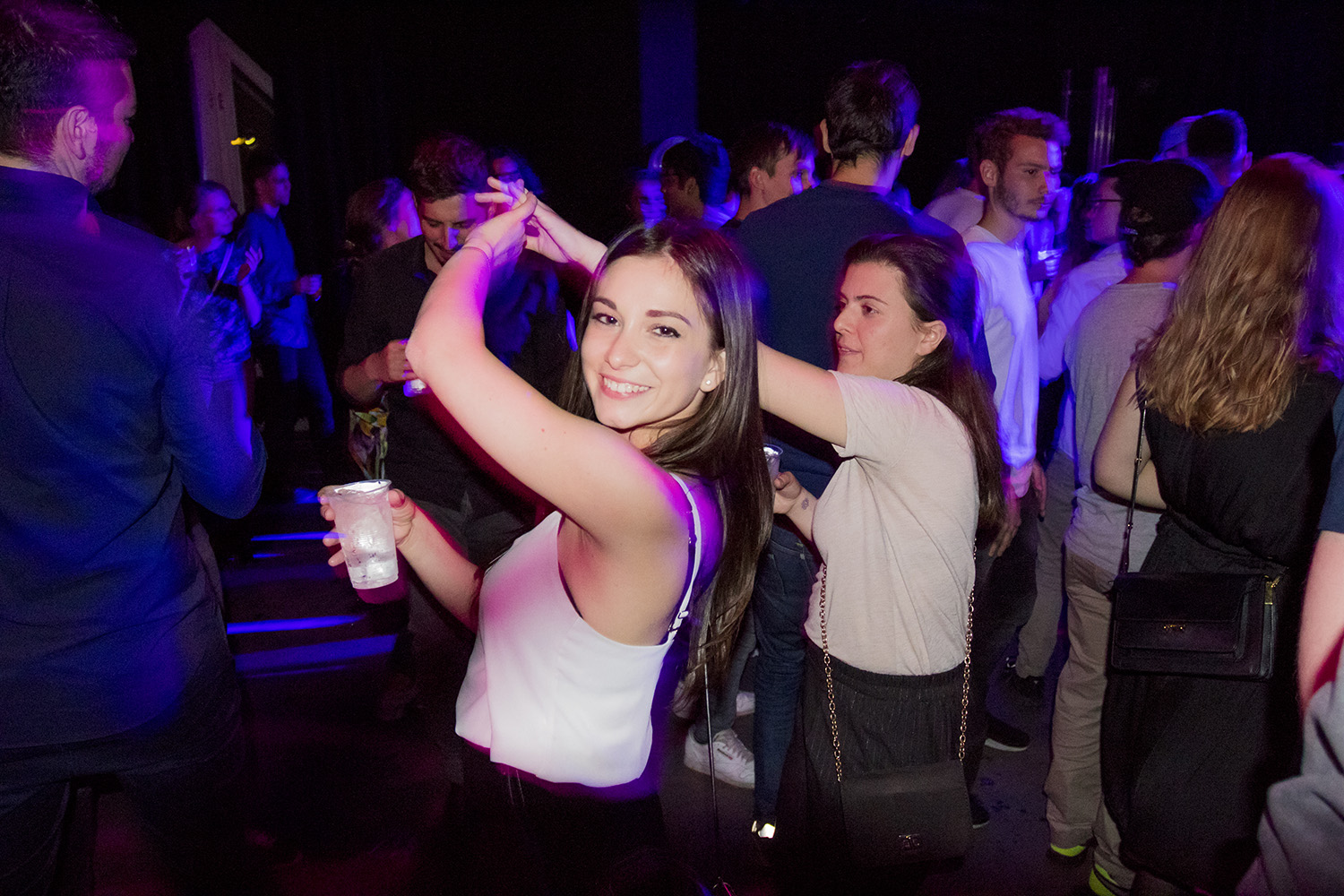 Dancing at the Erasmus welcome party in Zurich