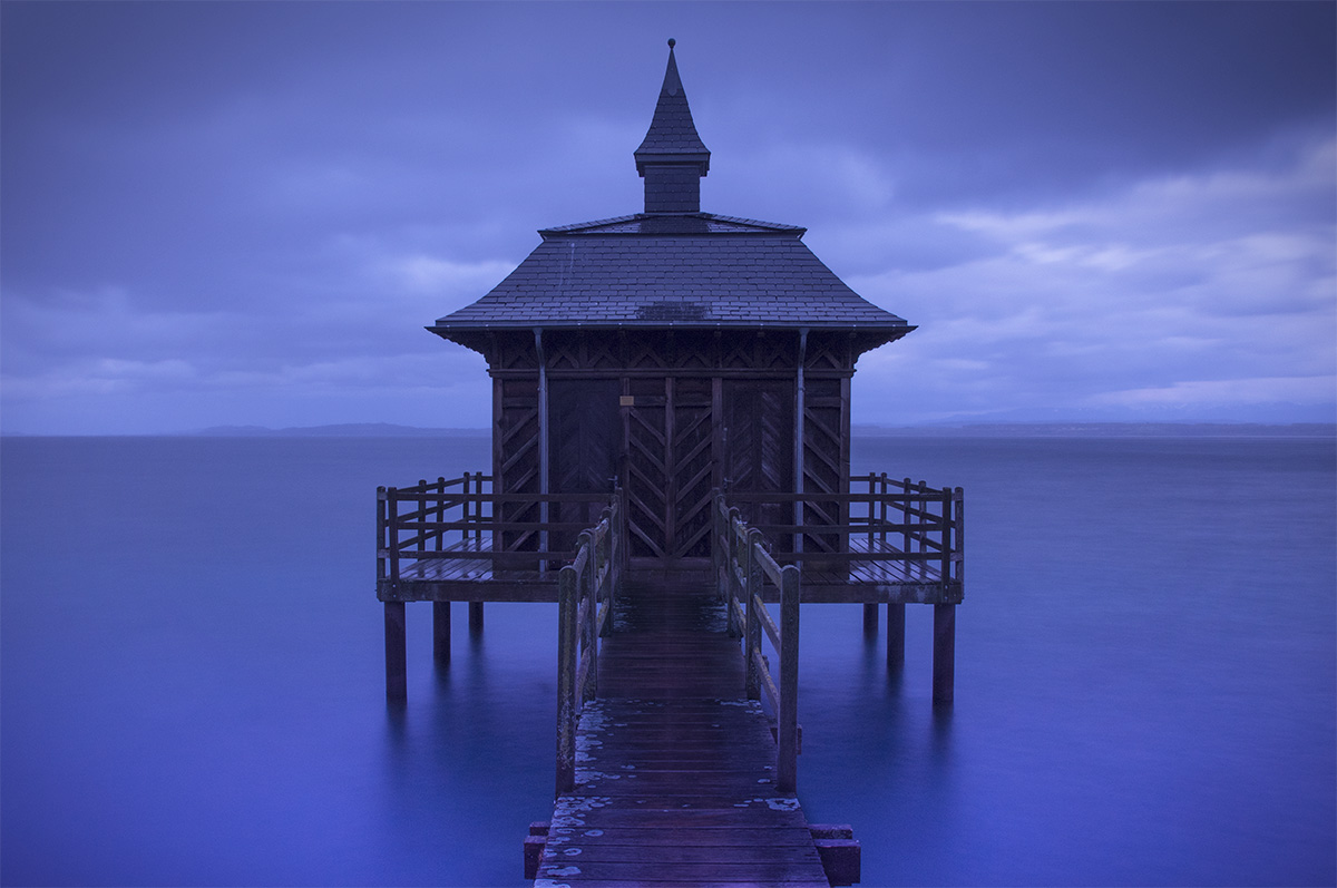 A small house on Lake Neuchatel in Switzerland