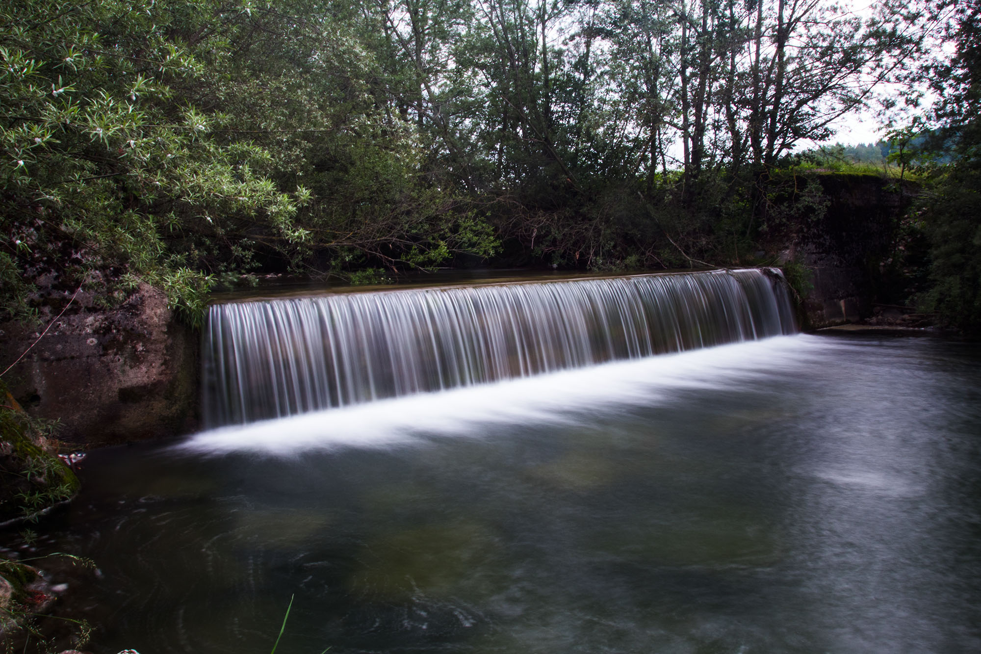 A waterfall outside Gruyeres Switzerland